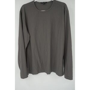 Robert Barakett Shirt Mens 2XL Gray Hickman Long Sleeve Crew Stretch Jersey Knit